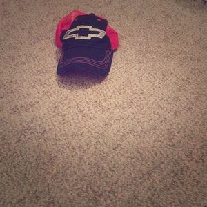 Girls Pink Chevy Hat